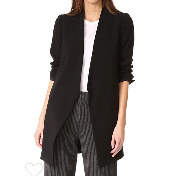 NEW Theory Winola Black Admiral Crepe Blazer - Picture 2 of 8